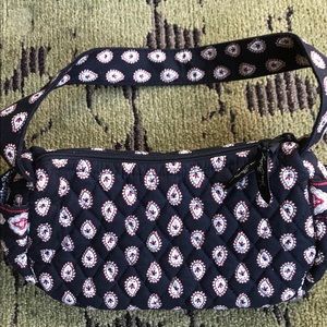 Vera Bradley Black with Red Paisley Shoulder Bag